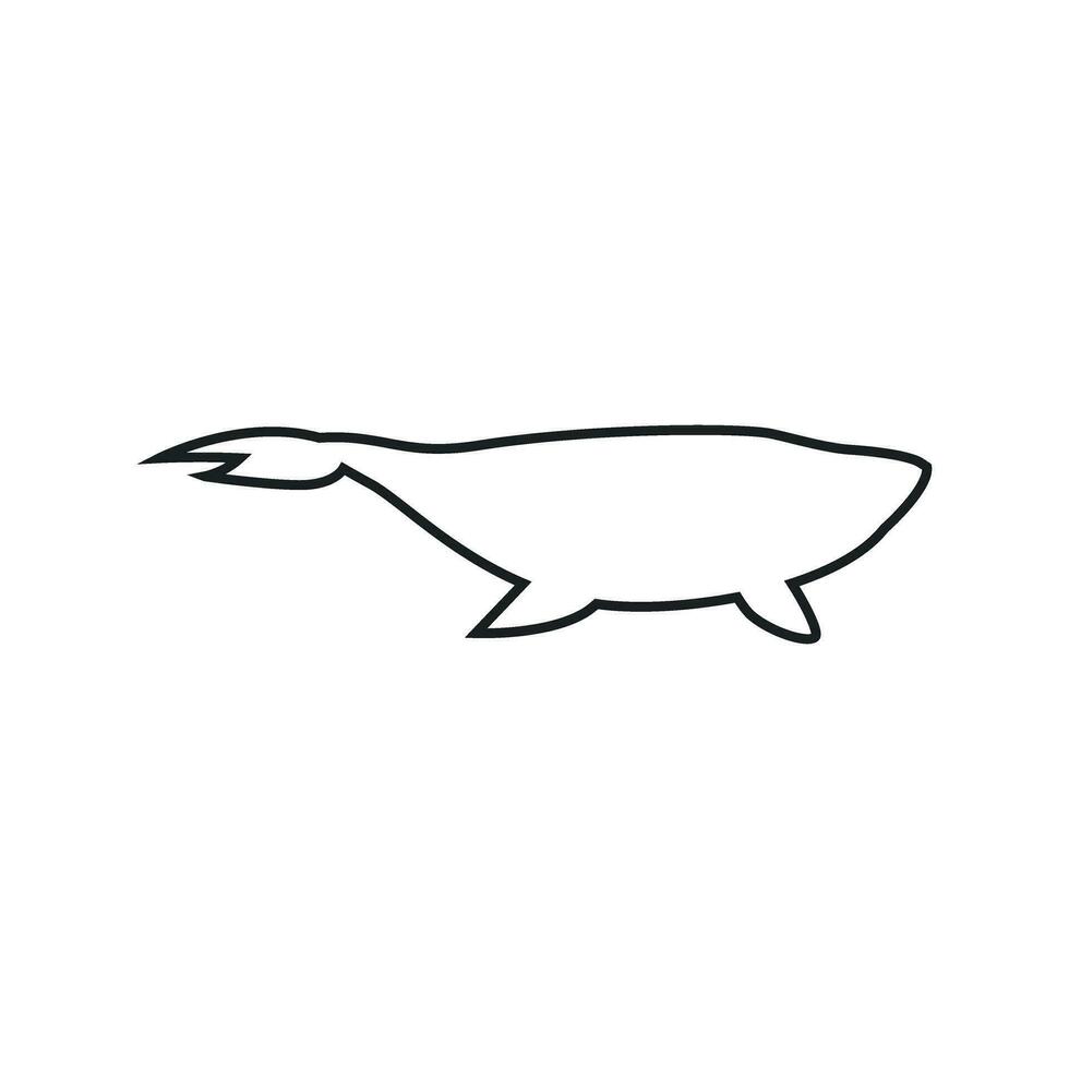 Whale icon vector. Sperm whale illustration sign. Fish symbol. Ocean logo. vector