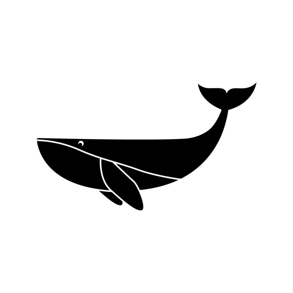 Baby whale icon vector. Whale illustration sign. Sperm whale symbol. Sea life logo. vector