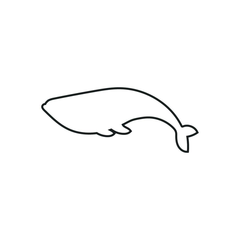 Whale icon vector. Sperm whale illustration sign. Fish symbol. Ocean logo. vector