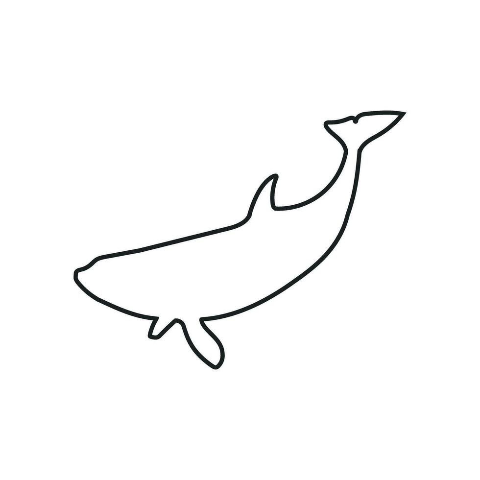 Whale icon vector. Sperm whale illustration sign. Fish symbol. Ocean logo. vector