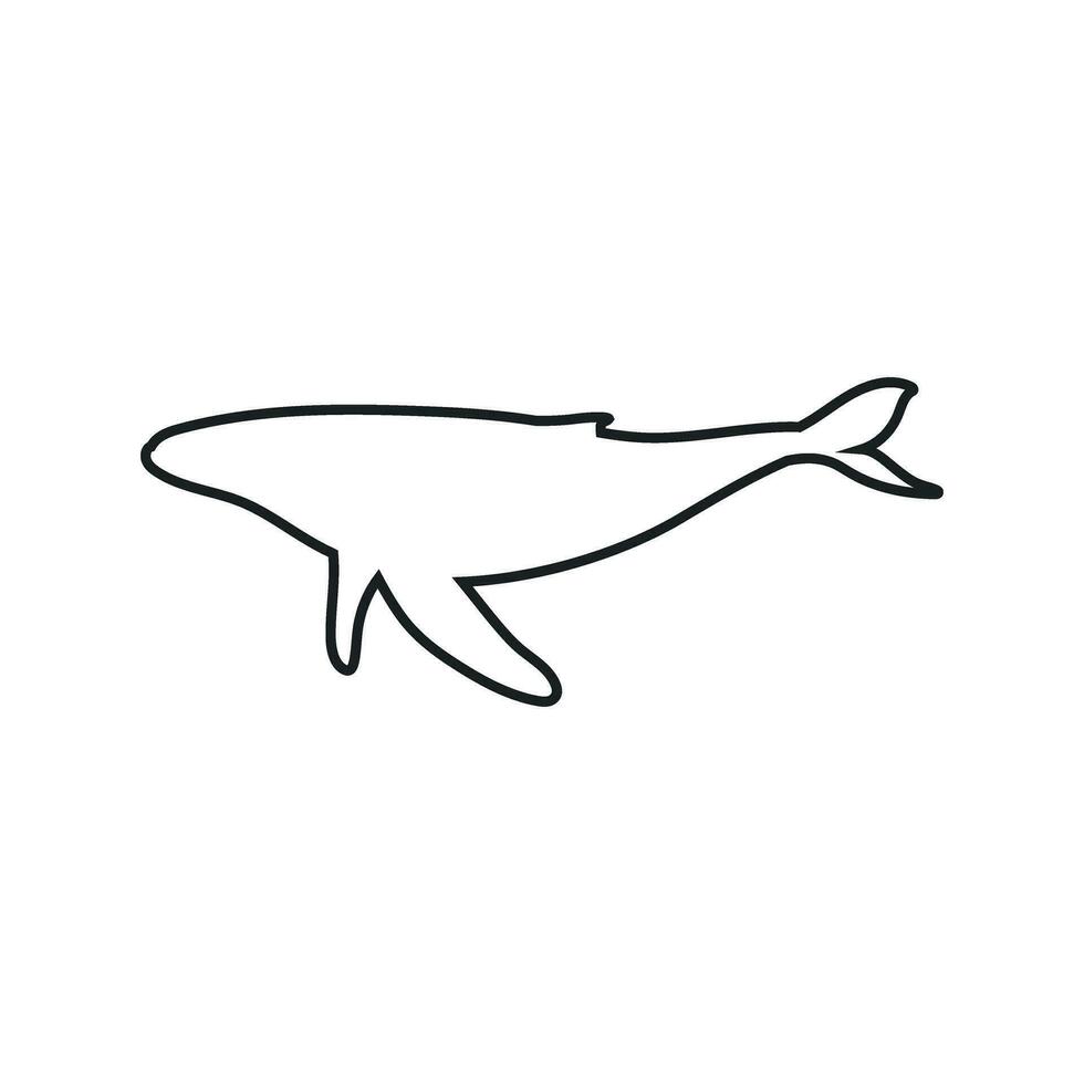 Whale icon vector. Sperm whale illustration sign. Fish symbol. Ocean logo. vector