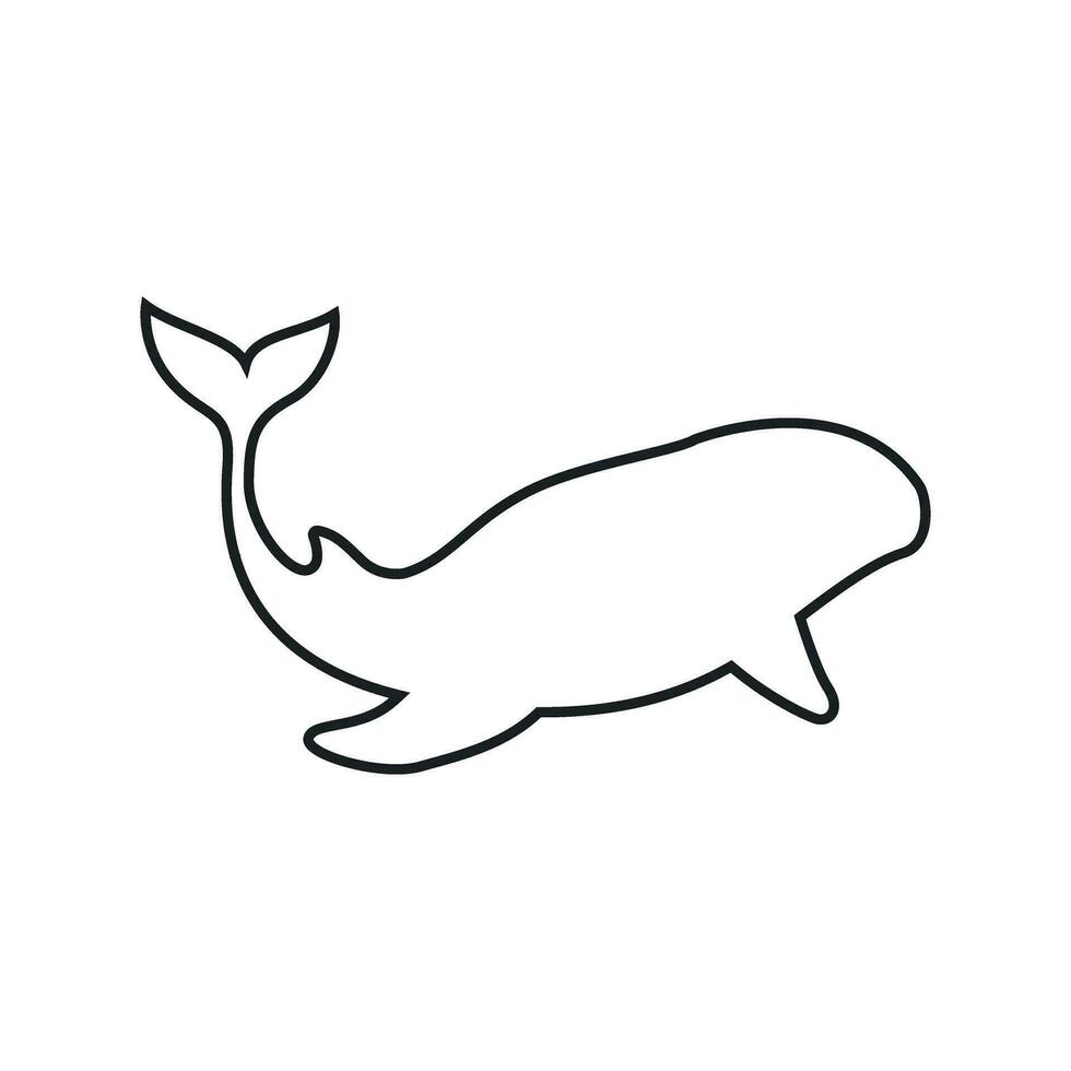 Whale icon vector. Sperm whale illustration sign. Fish symbol. Ocean logo. vector