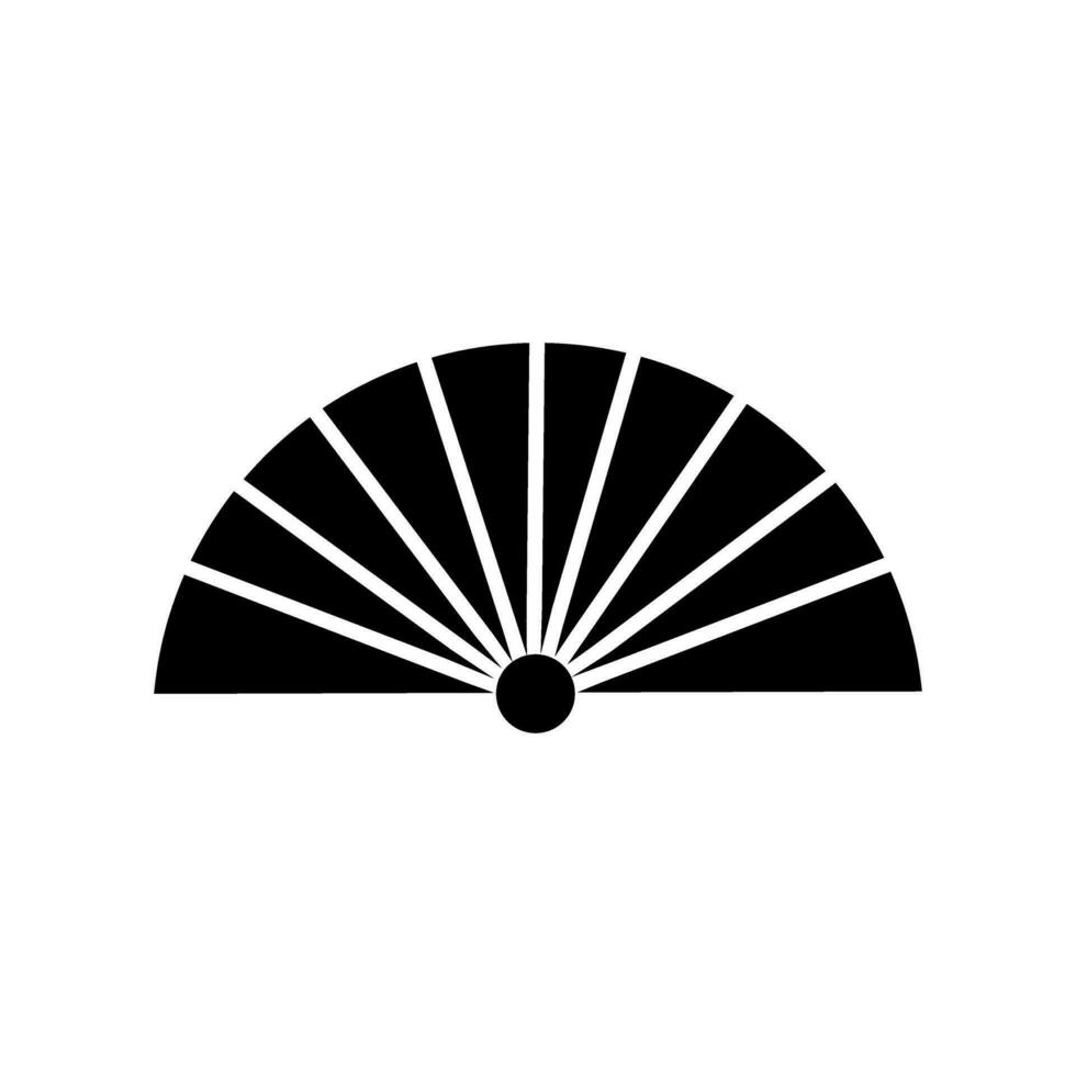 Hand fan icon vector. Fan illustration sign. Hot symbol or logo. vector