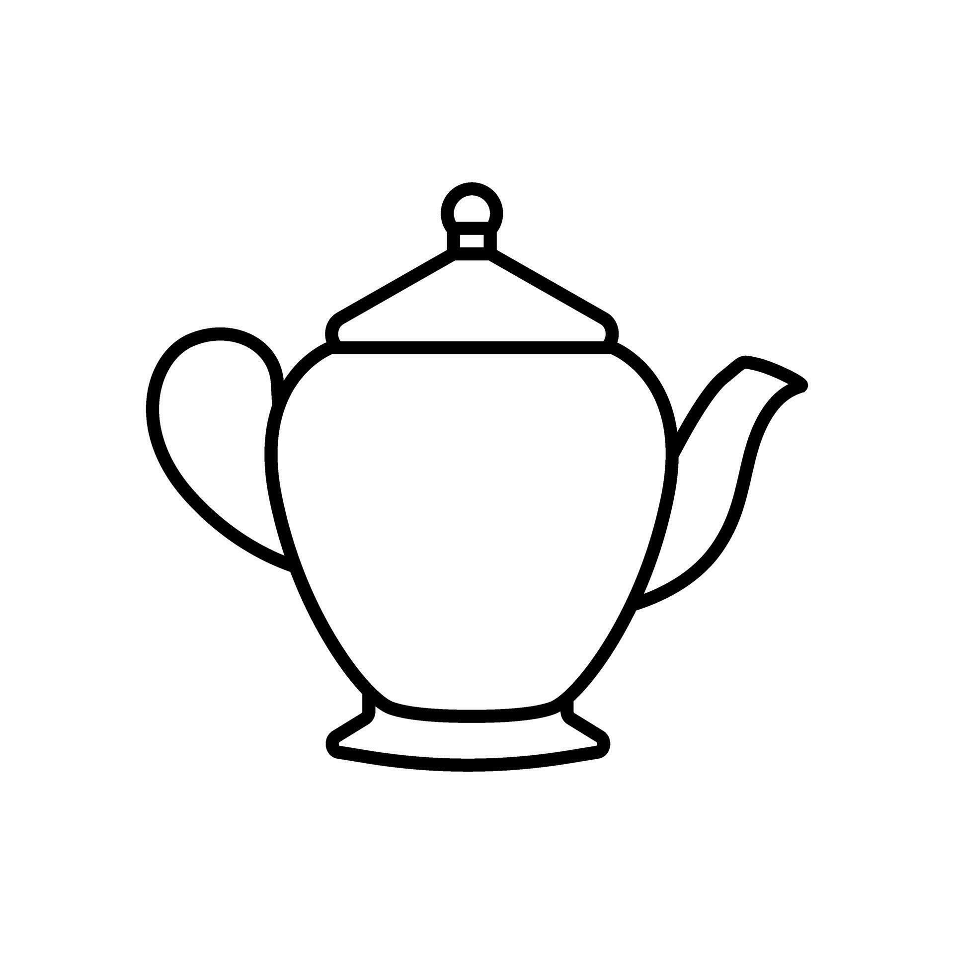 Teapot icon vector. Kettle illustration sign. Tea symbol. Teakettle