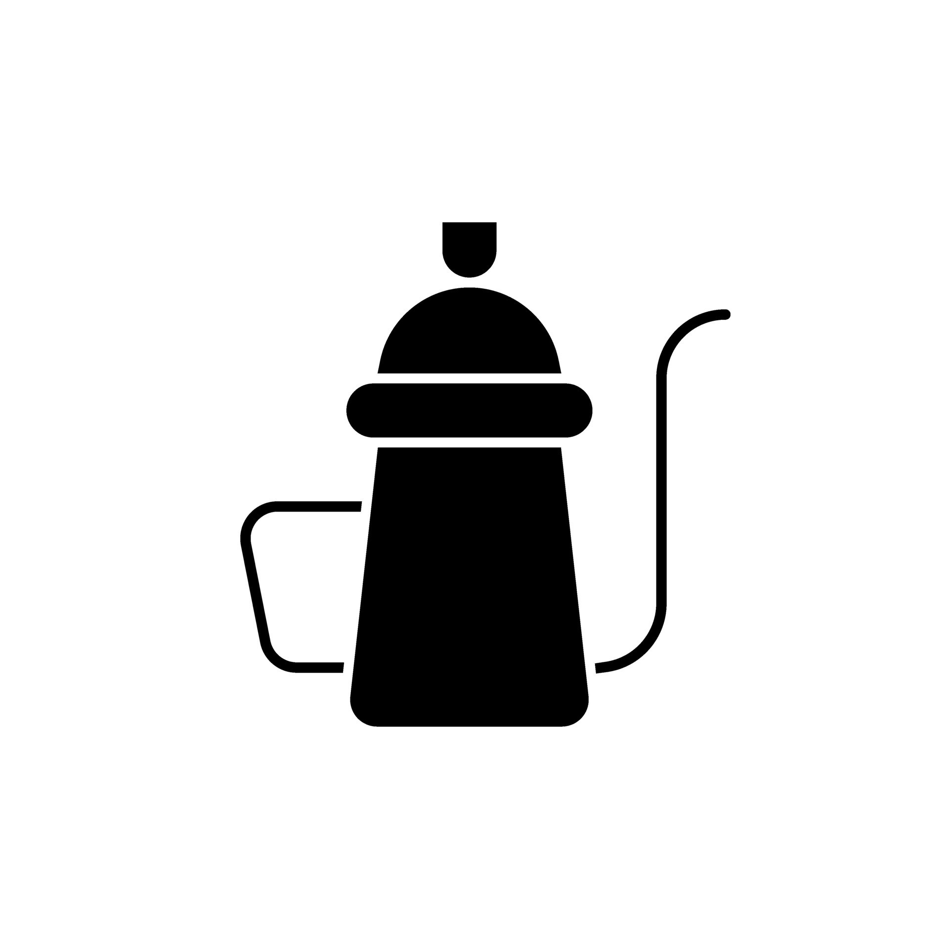 Hot tea kettle line icon, Stock vector