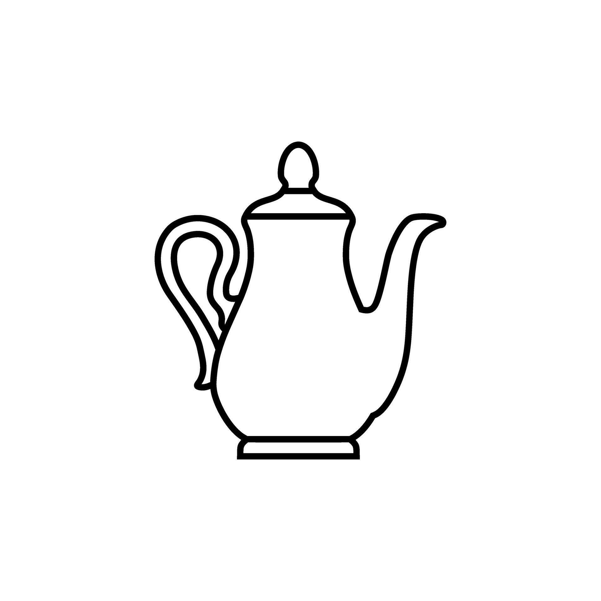 Teapot icon vector. Kettle illustration sign. Tea symbol. Teakettle