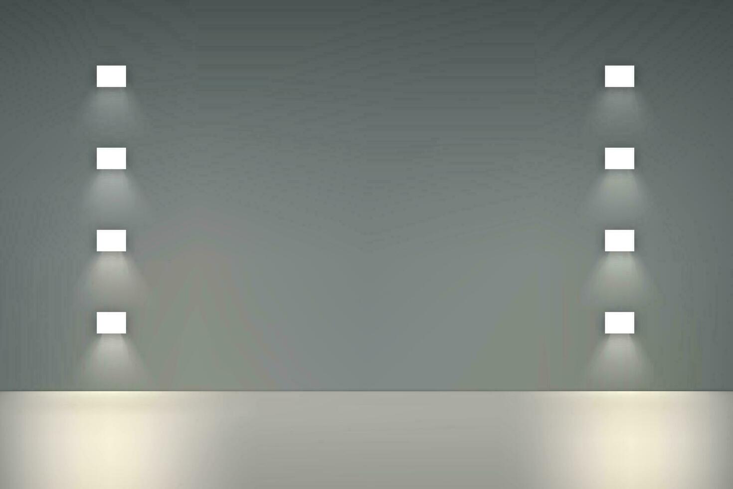 Empty studio room background with spotlight. vector