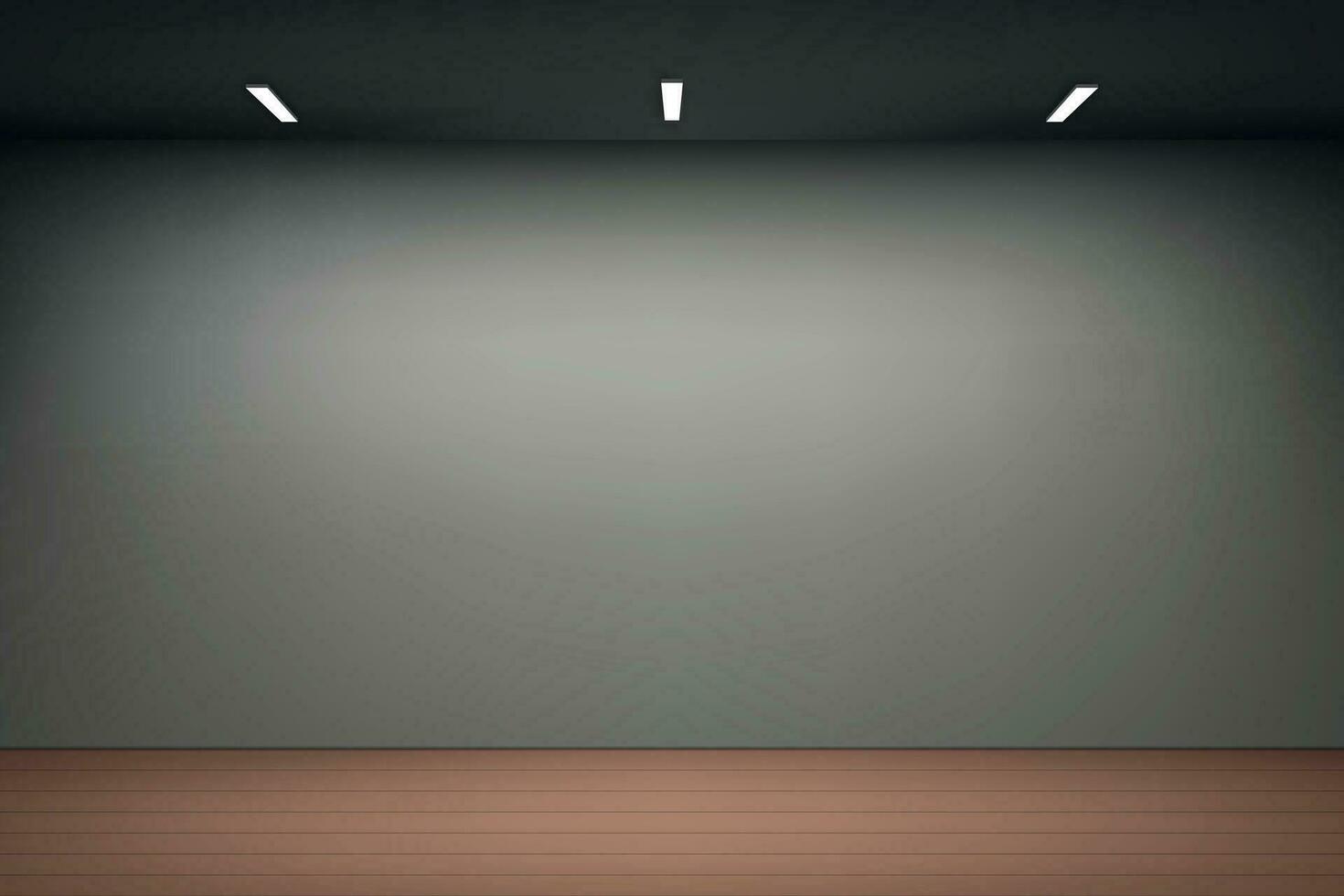 Empty studio room background with spotlight. vector