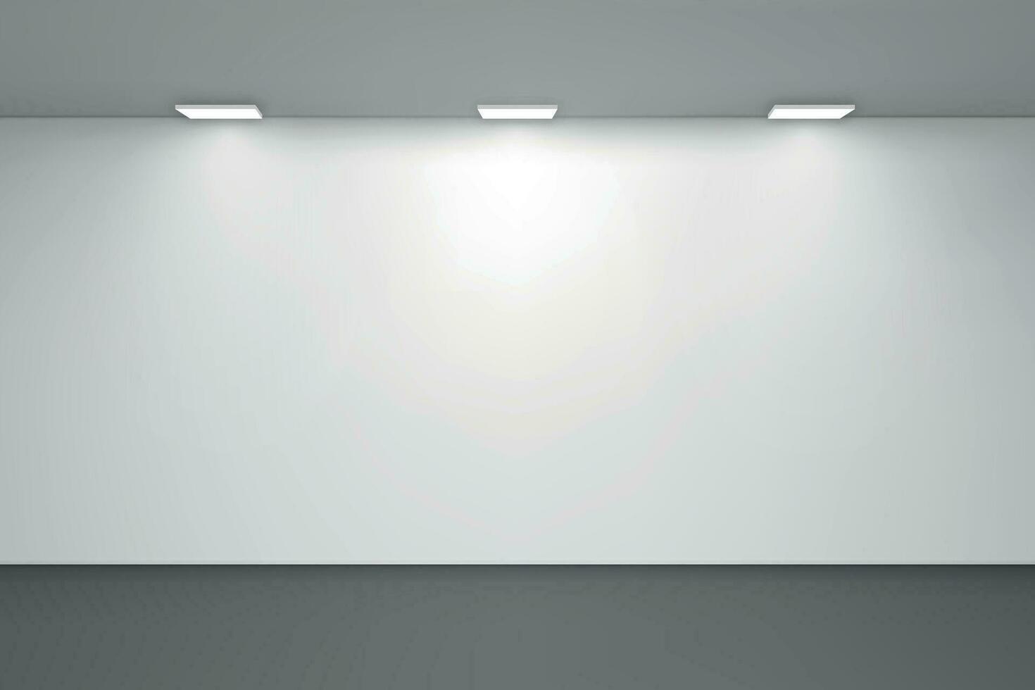 Empty studio room background with spotlight. vector