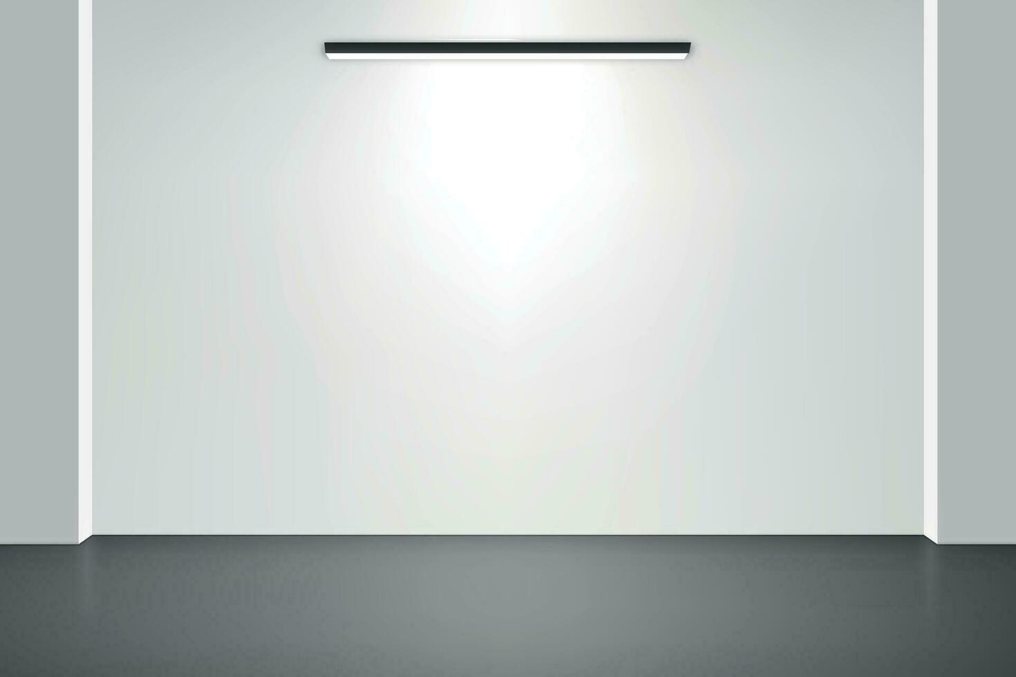 Empty studio room background with spotlight. vector