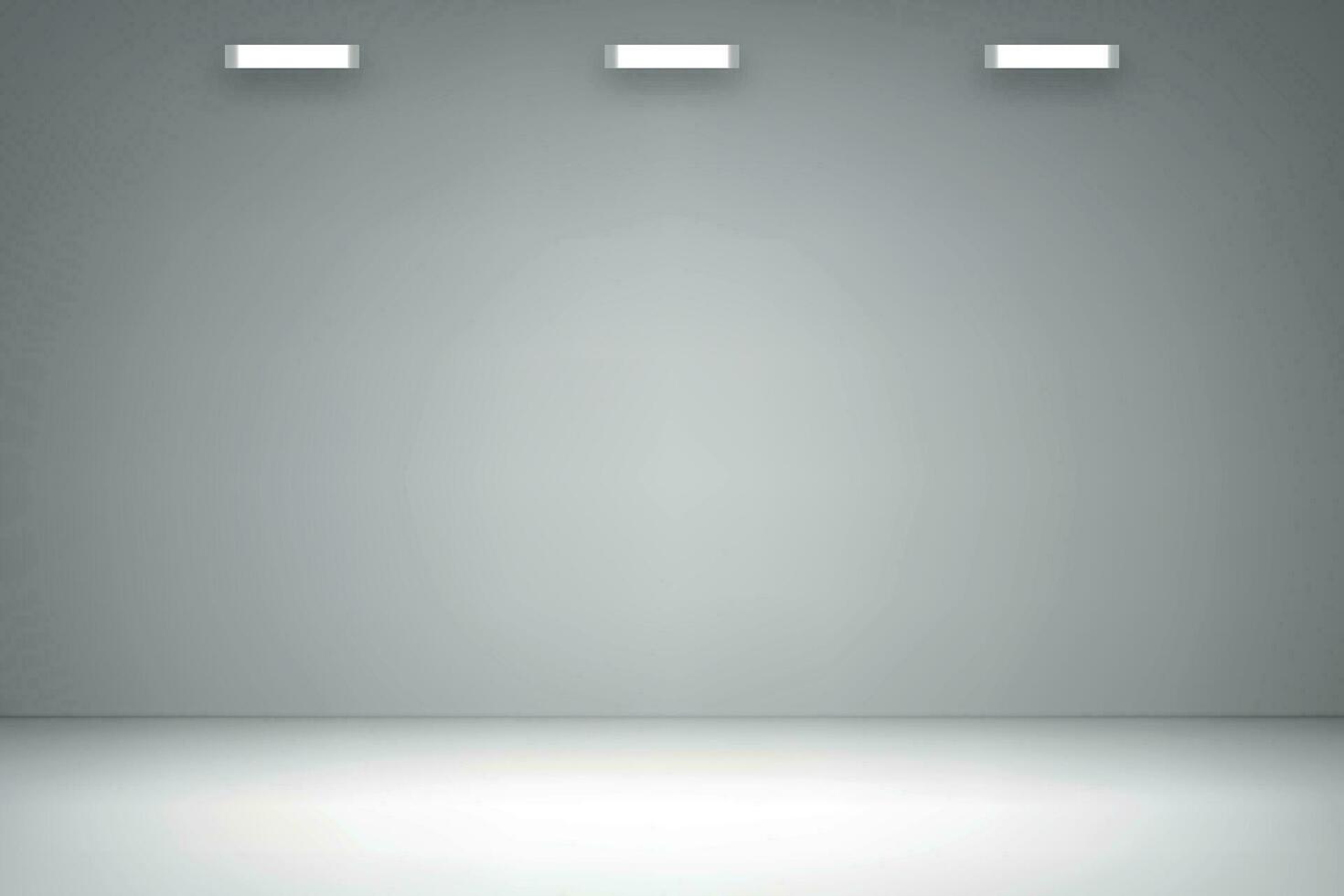 Empty studio room background with spotlight. vector