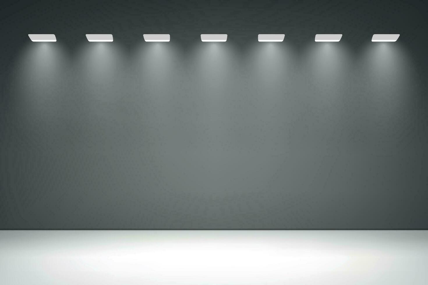Empty studio room background with spotlight. vector