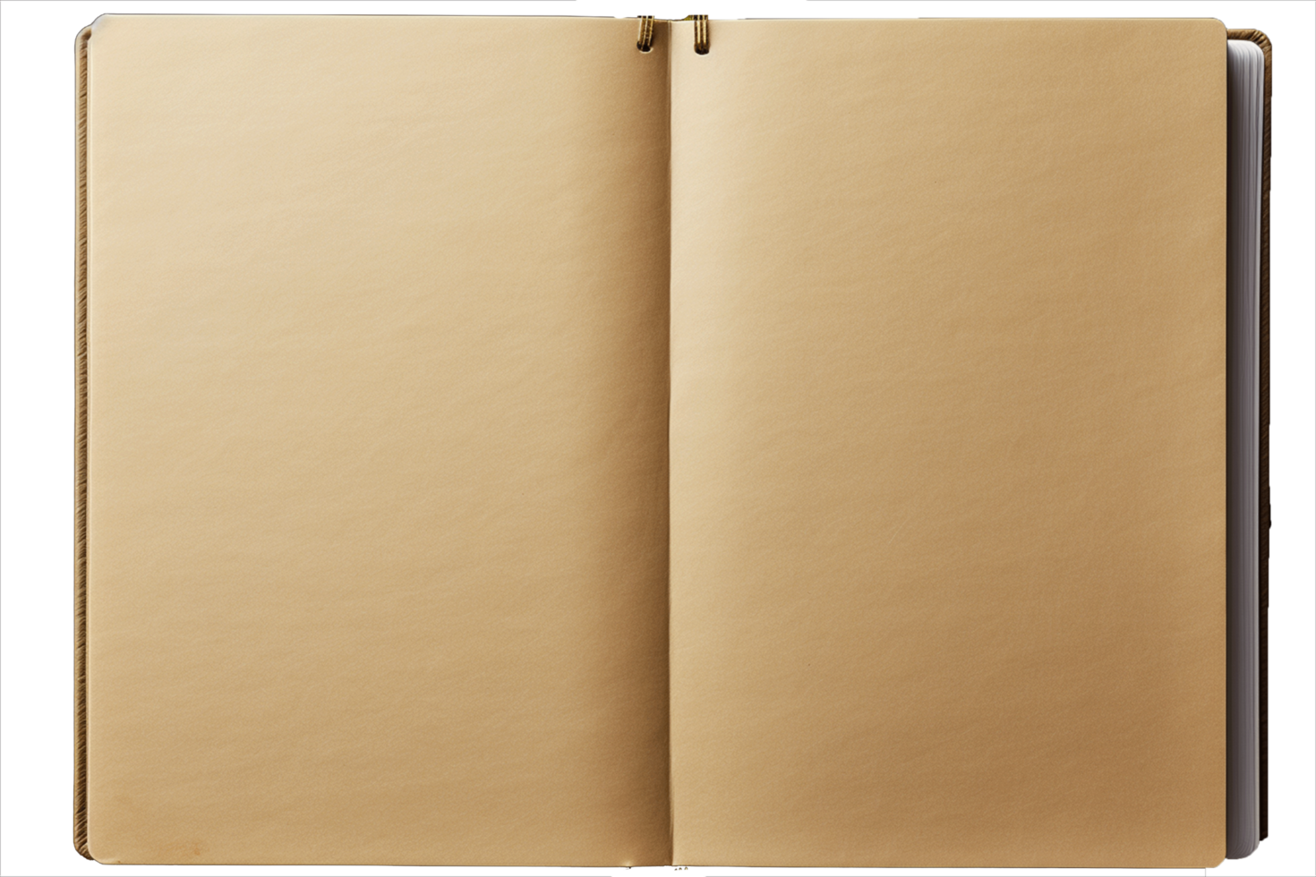 blank open notebook isolated over a transparent background, business stationery, school, art, or craft supply, top view png