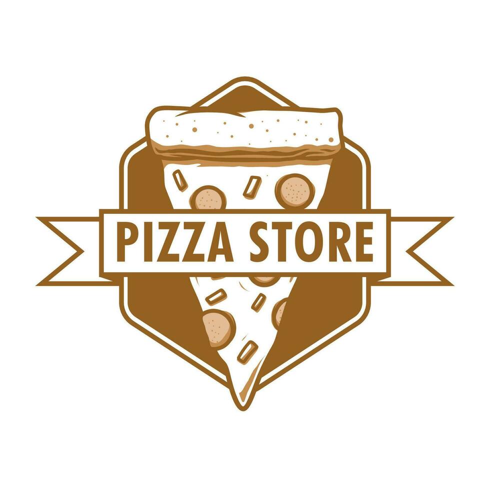 pizza store logo design for you vector