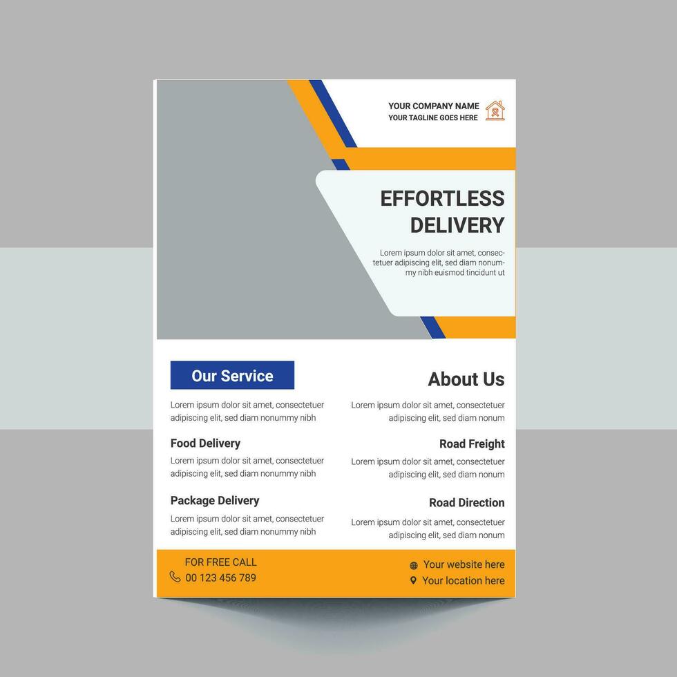 Delivery Service Flyer, Fast Delivery Flyer, We deliver Courier Flyer, Postman Courier Man flyer vector