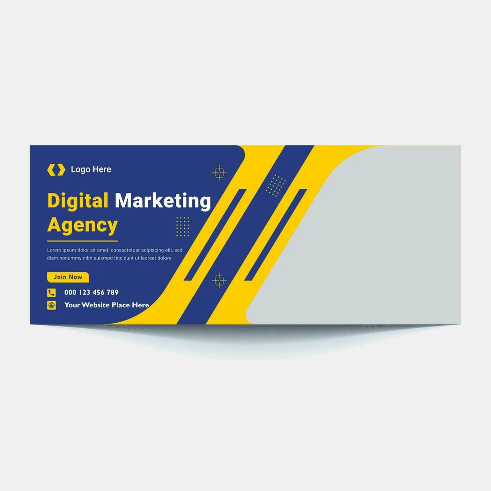 vector héroe bandera de digital marketing. márketing sitio web encabezamiento con palabras 'digital marketing'