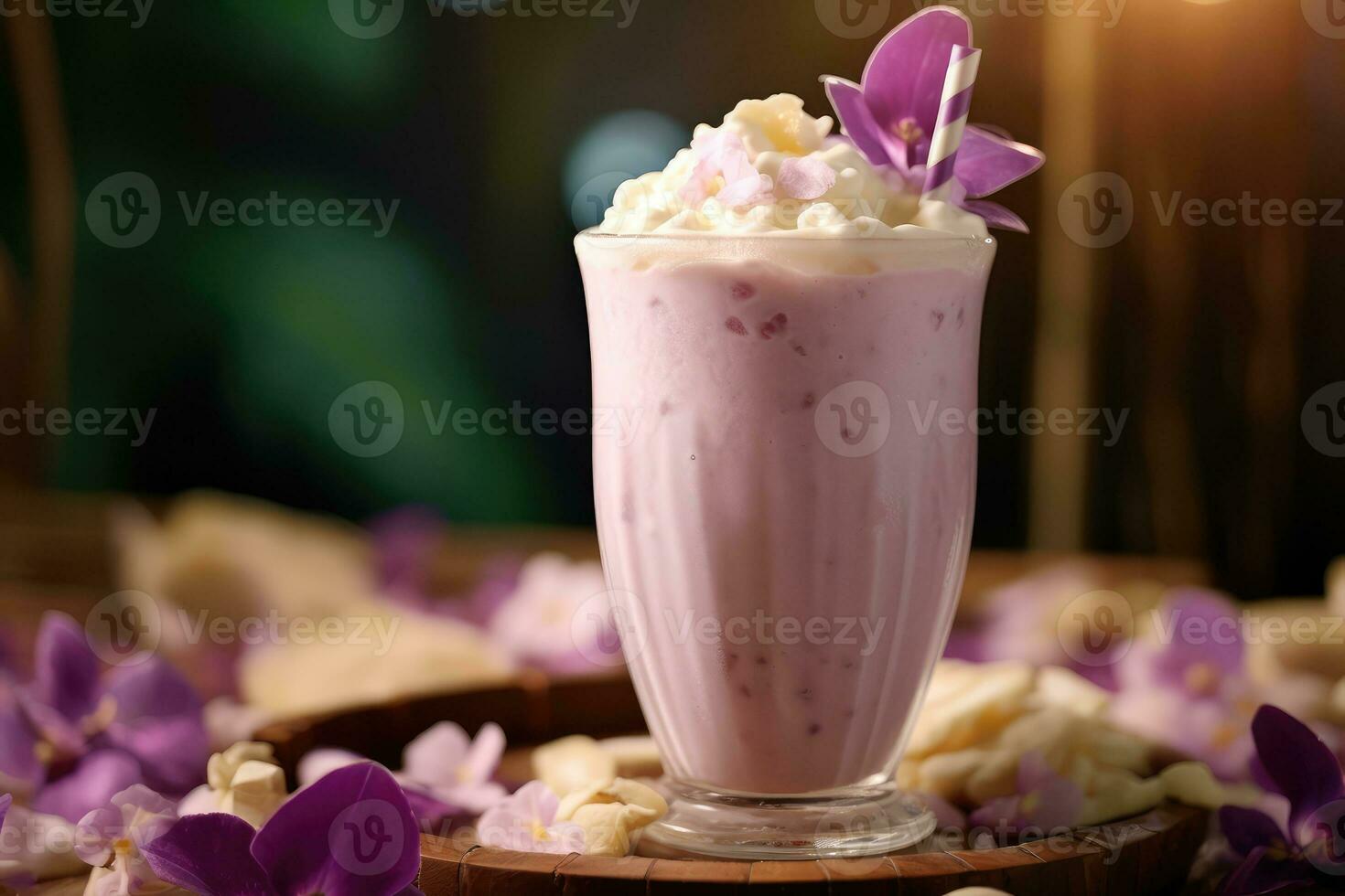 iced taro milkshake Profesional advertising Food Photography AI Generated photo