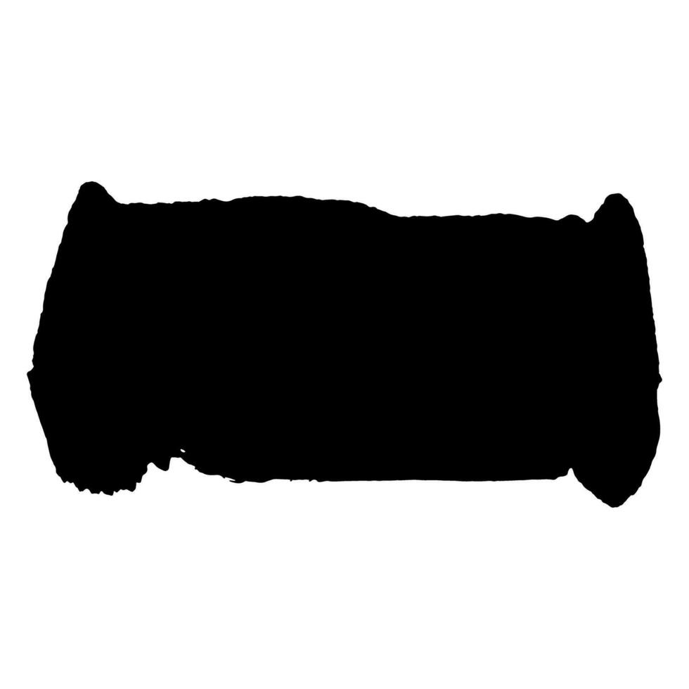 black ink paint brush stroke vector