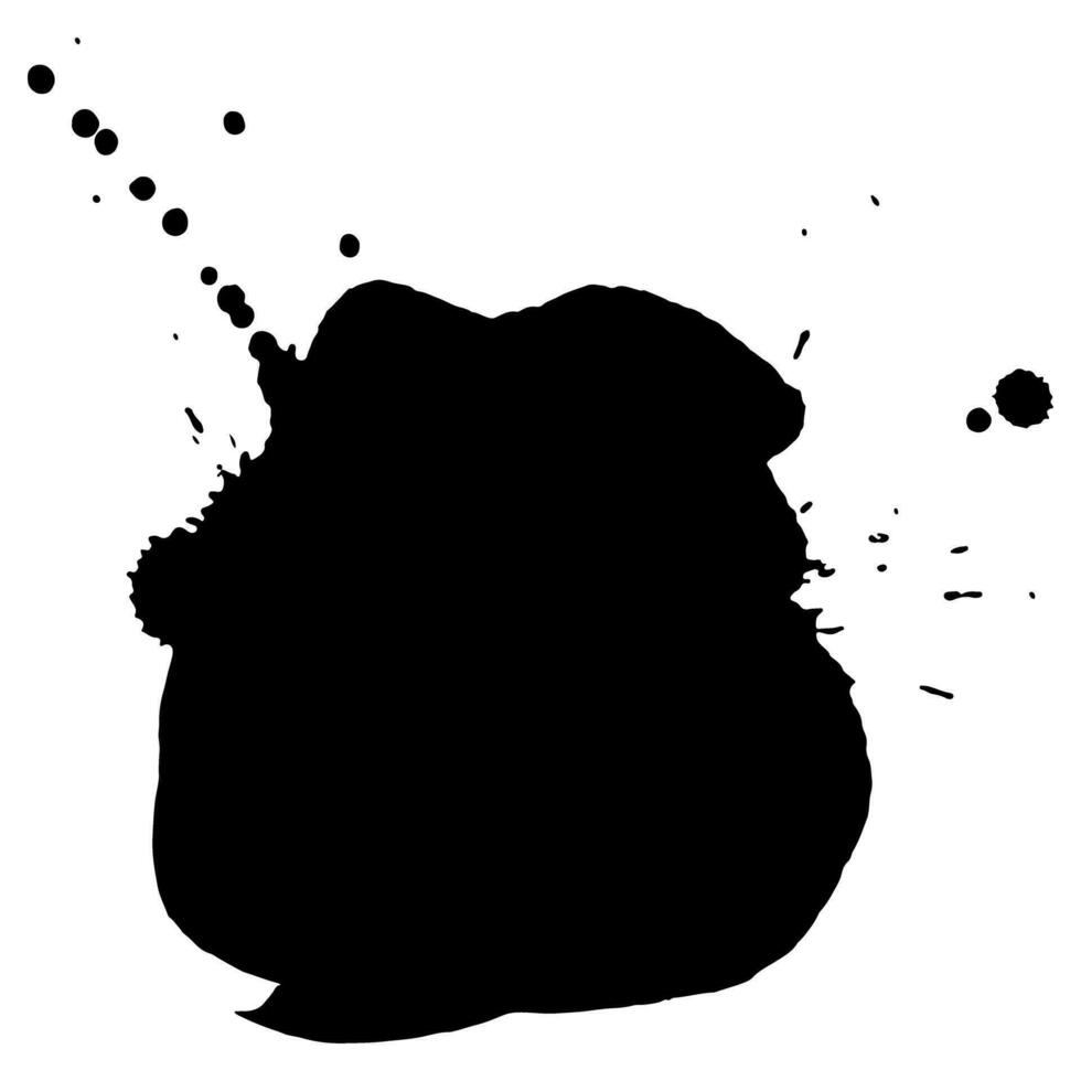 black ink splash brush drop vector