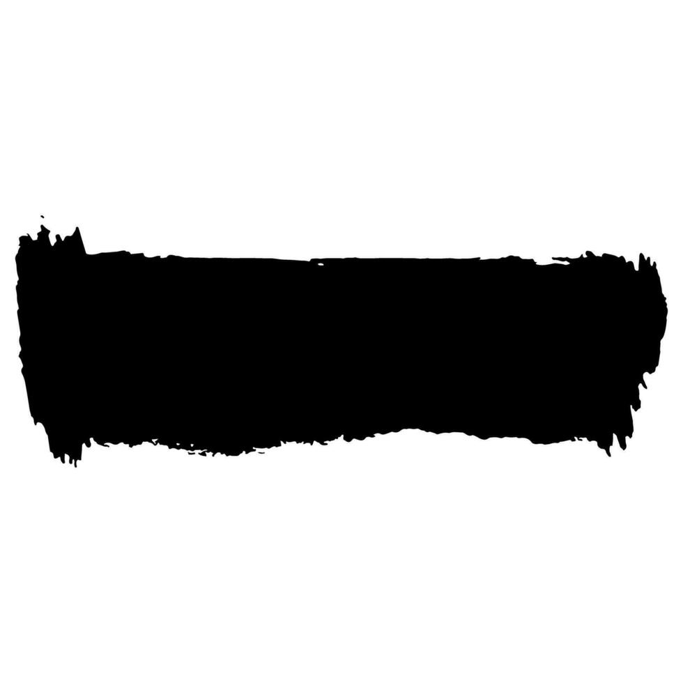 black ink paint brush stroke vector