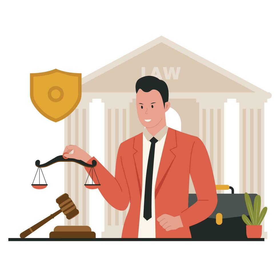 legal servicios y servicios de un abogado para negocio vector