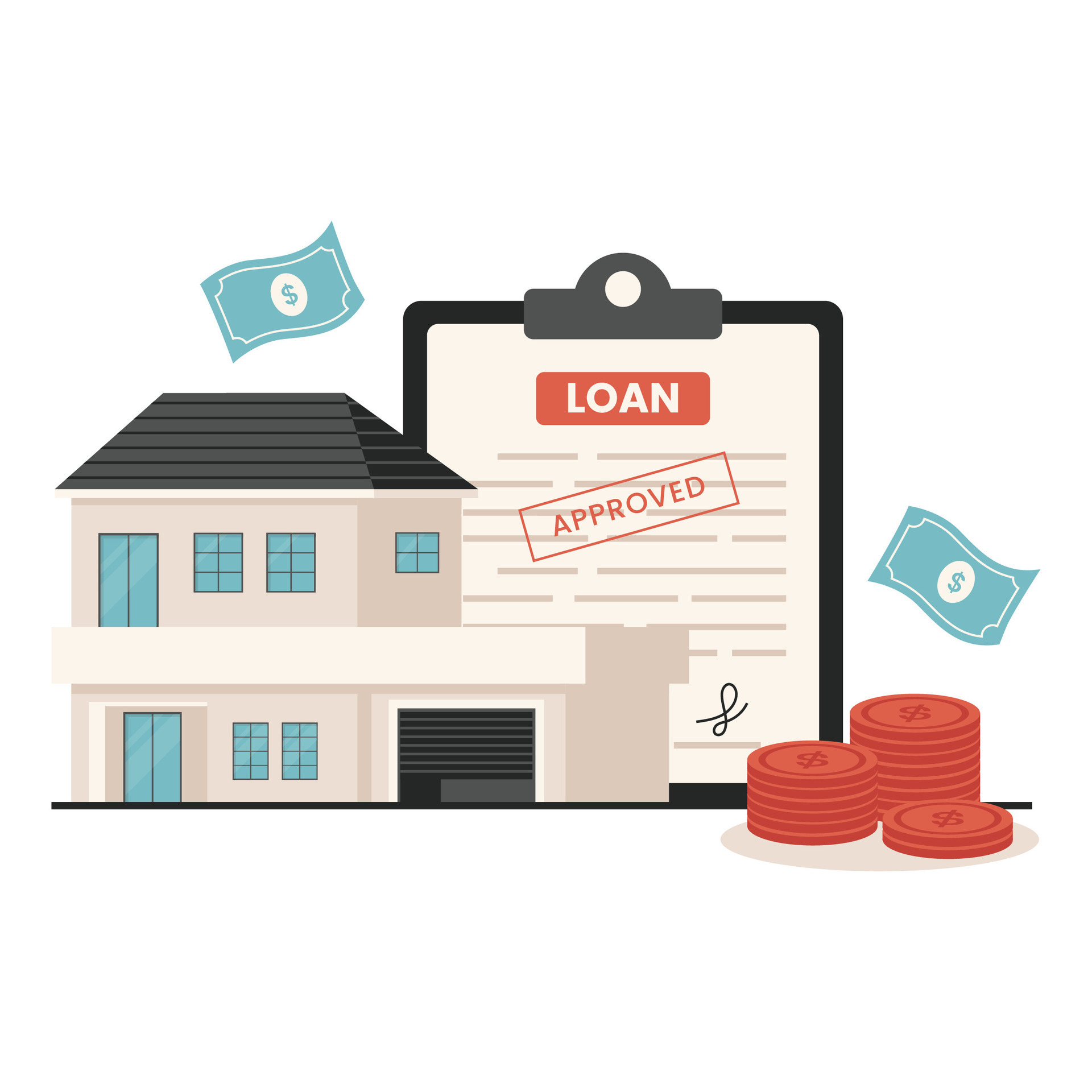 Mortgage loan concept illustration 25367332 Vector Art at Vecteezy
