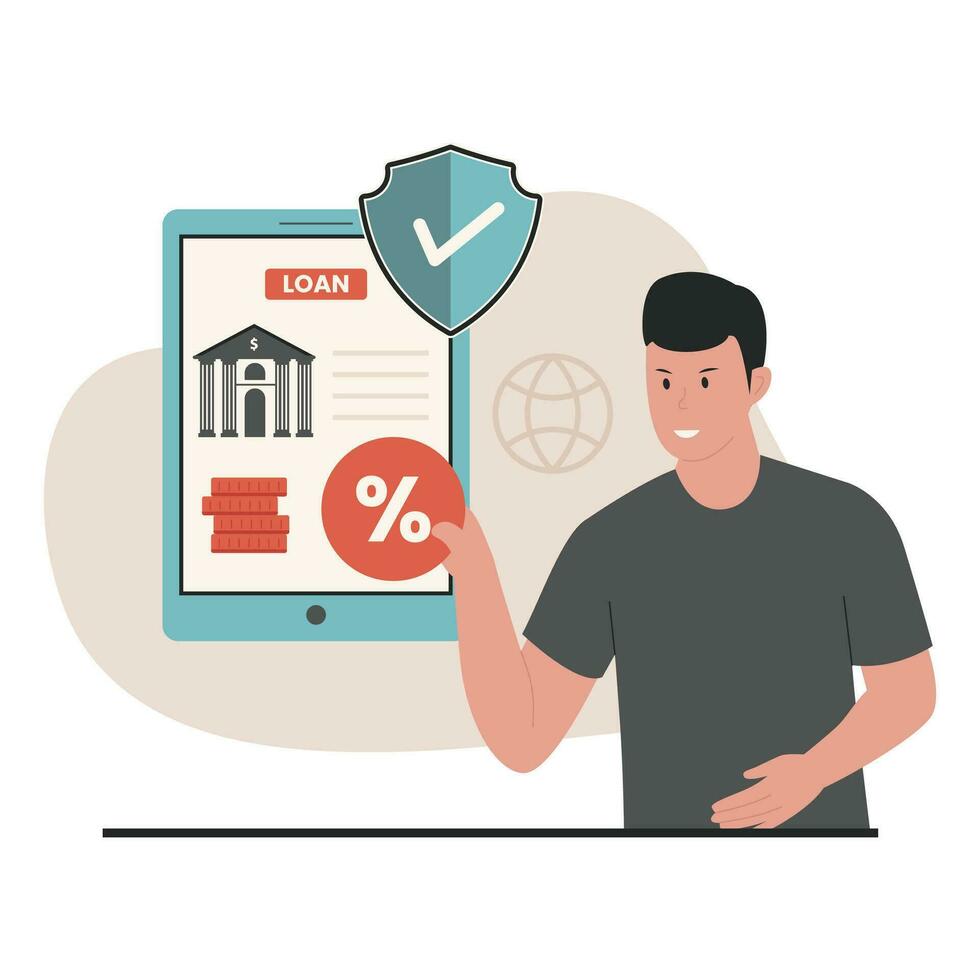 Online loan concept illustration vector