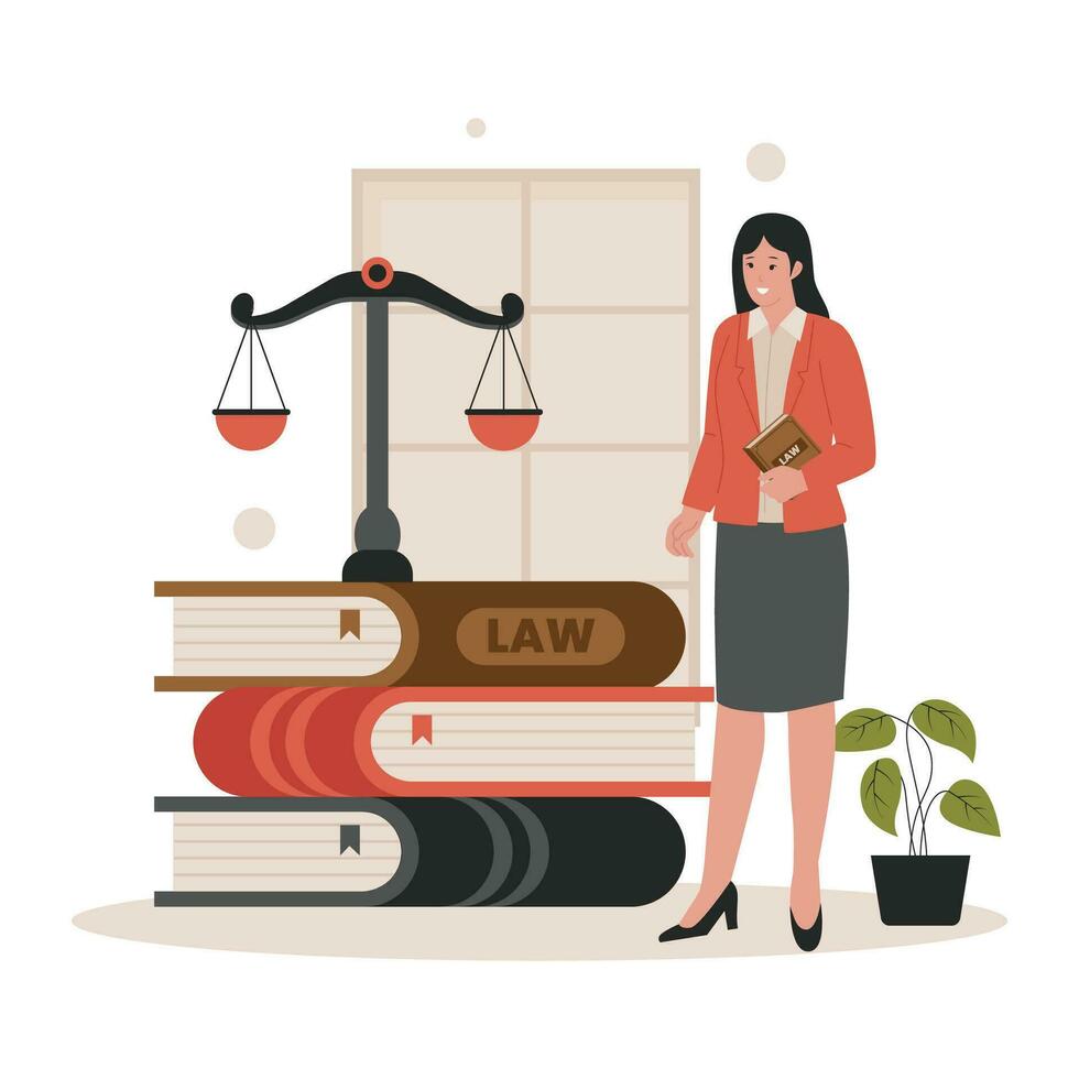 Law justice concept illustration vector