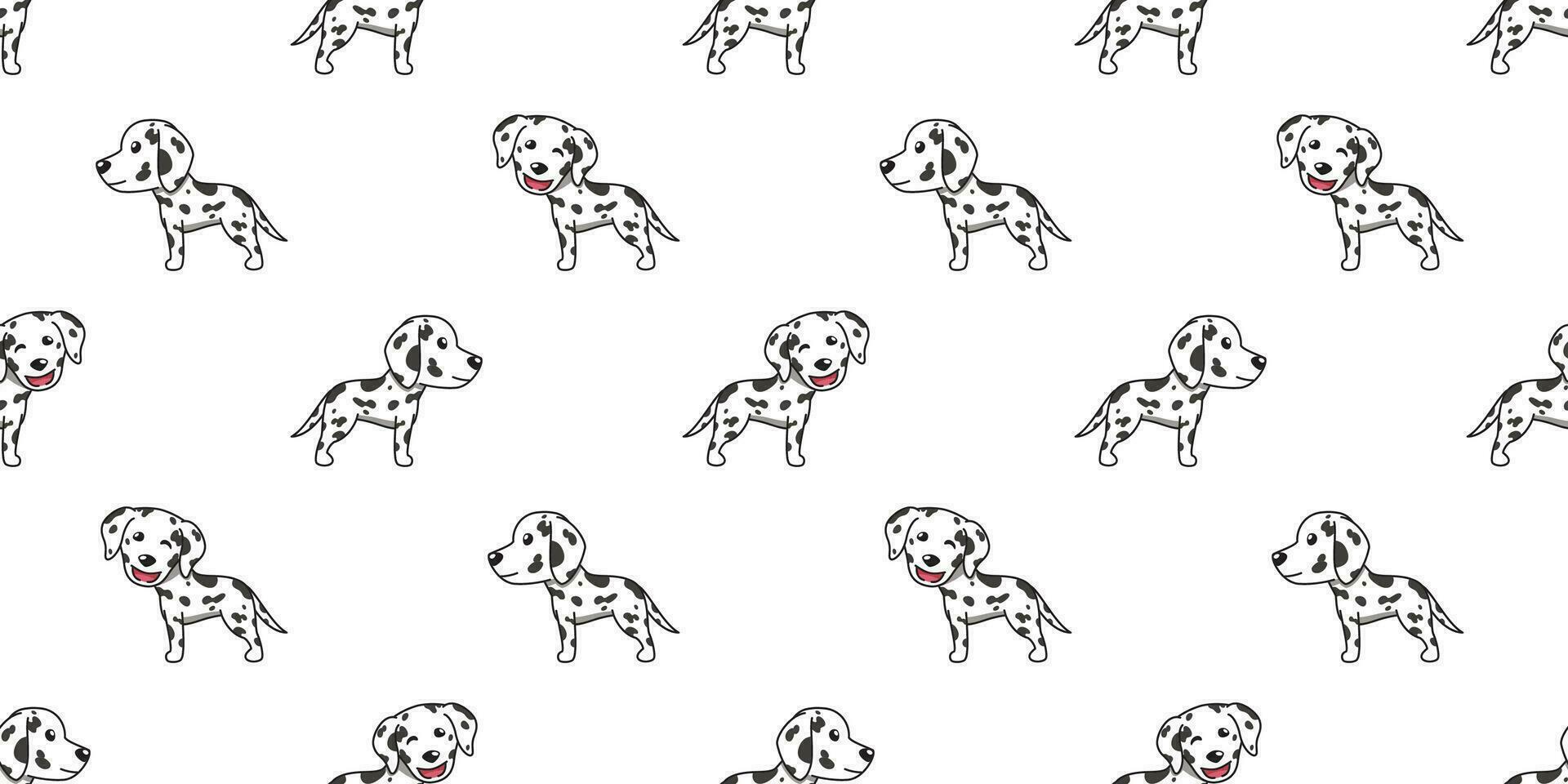 vector dibujos animados dálmata perro sin costura modelo antecedentes