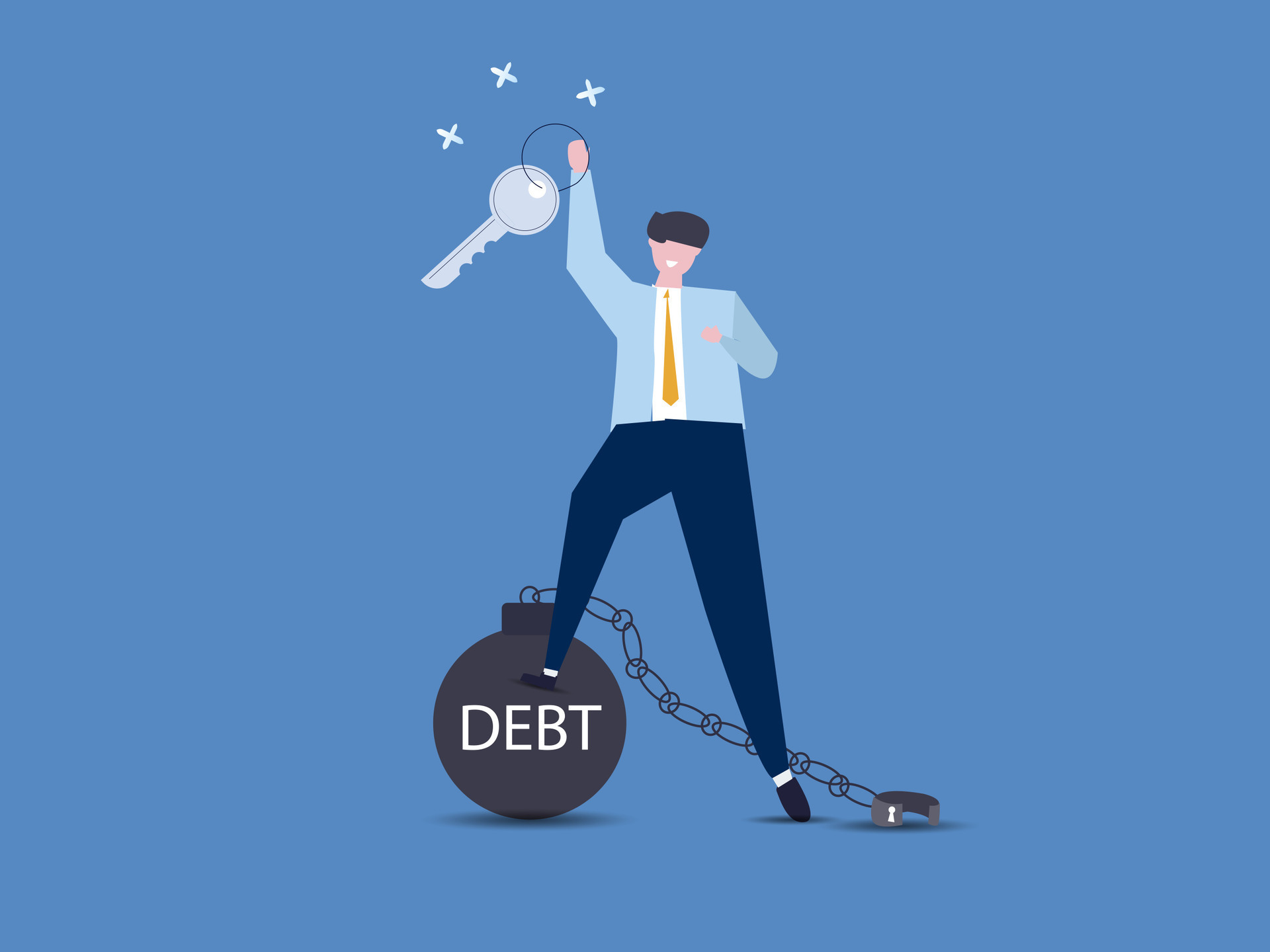 Debt free or freedom for pay off debts,solution to solve financial problem, savings or