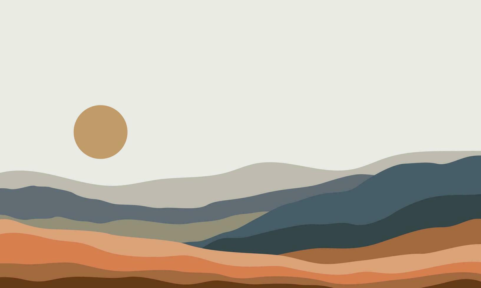 paisaje fondo.pared Arte vector. follaje línea Arte dibujo con resumen forma.planta Arte diseño para imprimir, cubrir, fondo de pantalla, mínimo y natural pared vector