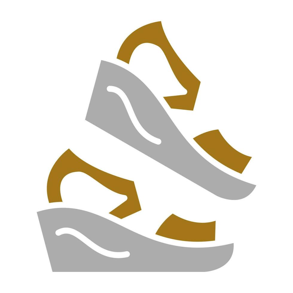 Wedge Heel Vector Icon Style