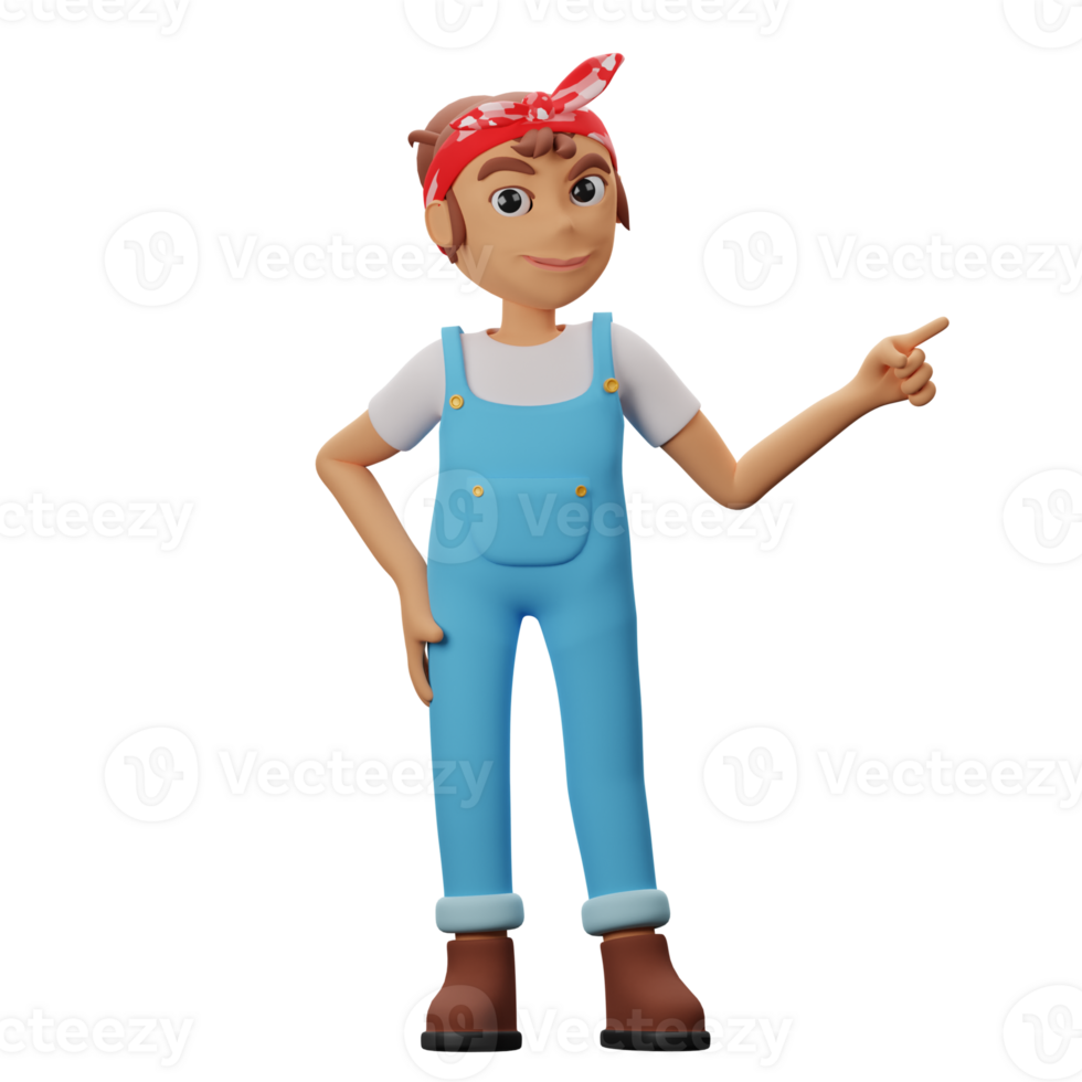 3D Strong Women Character png