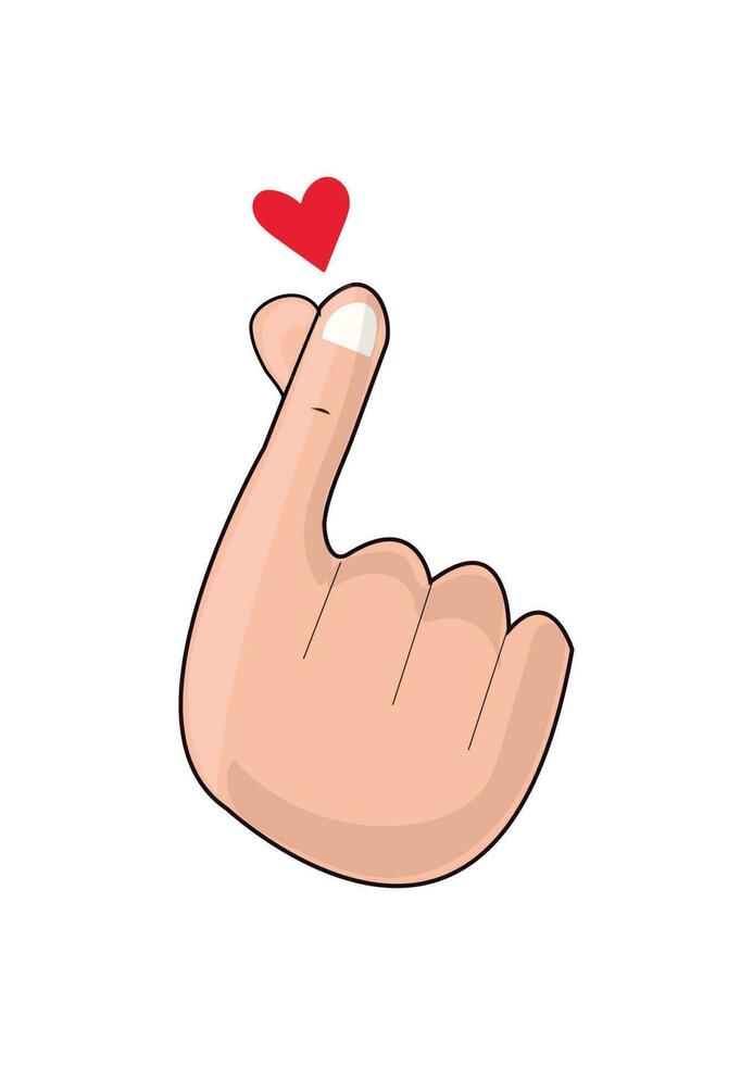 K-pop Heart Sign vector