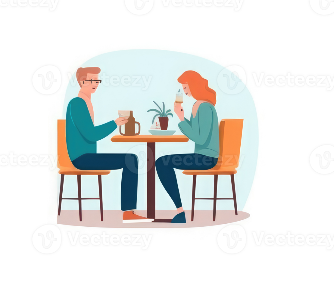 People working in the office, sitting at the desk . png