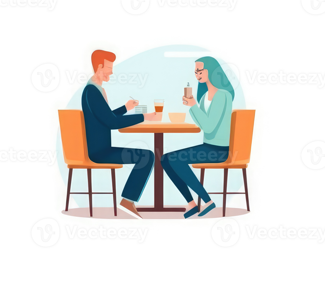 People working in the office, sitting at the desk . png
