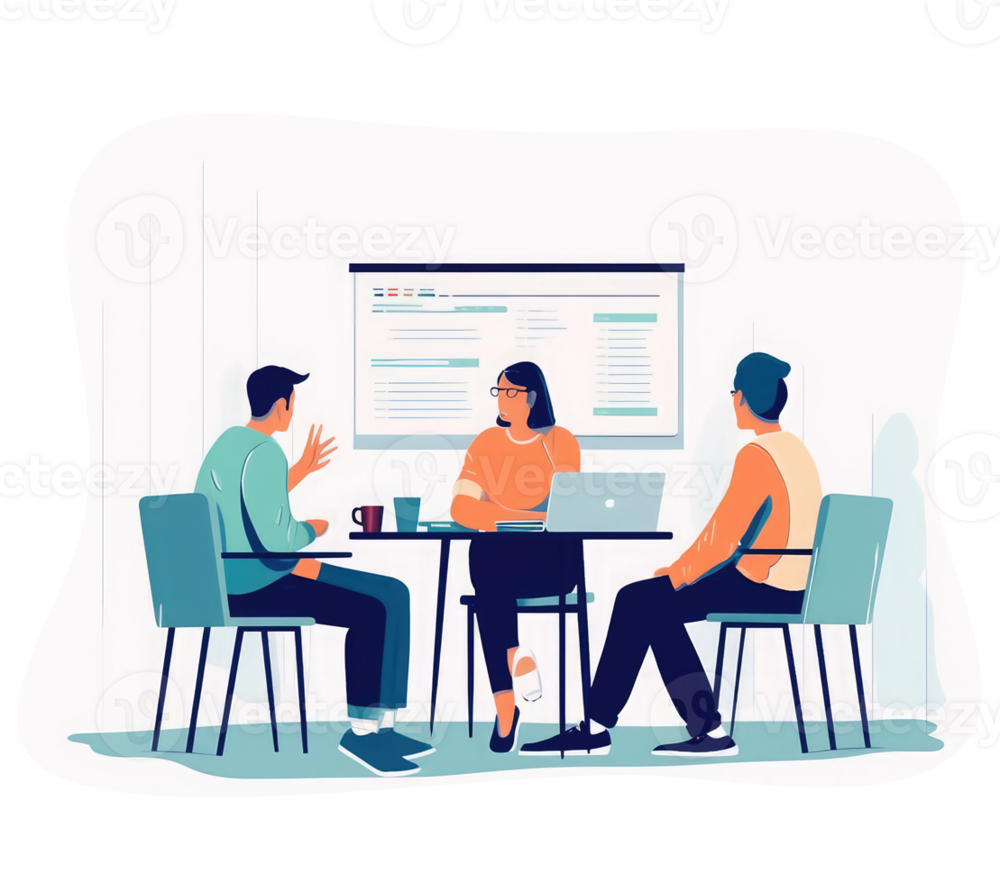 people sitting and talkingin a classroom . png