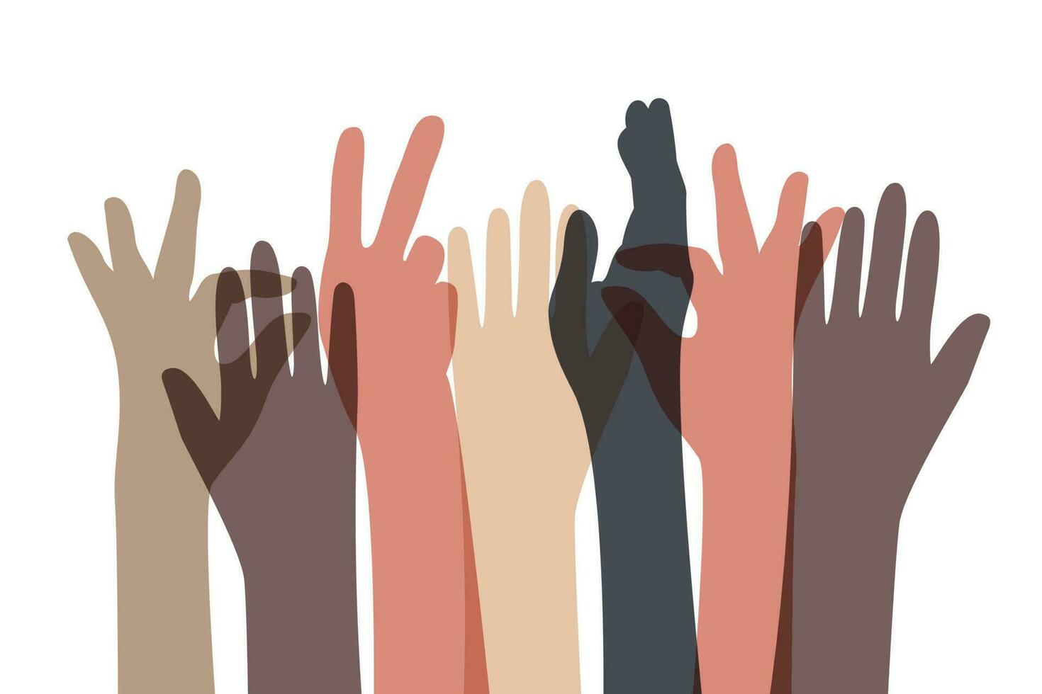 hands gesturing concept vector