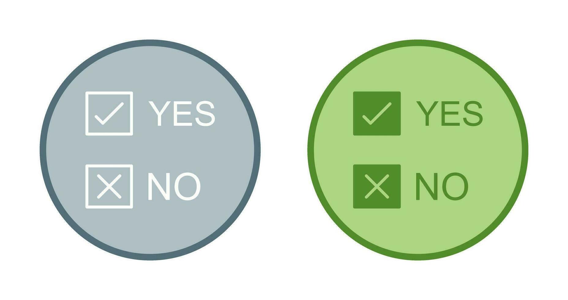 Yes No Option Vector Icon