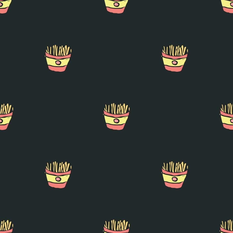 Seamless fast food pattern. fast food background vector