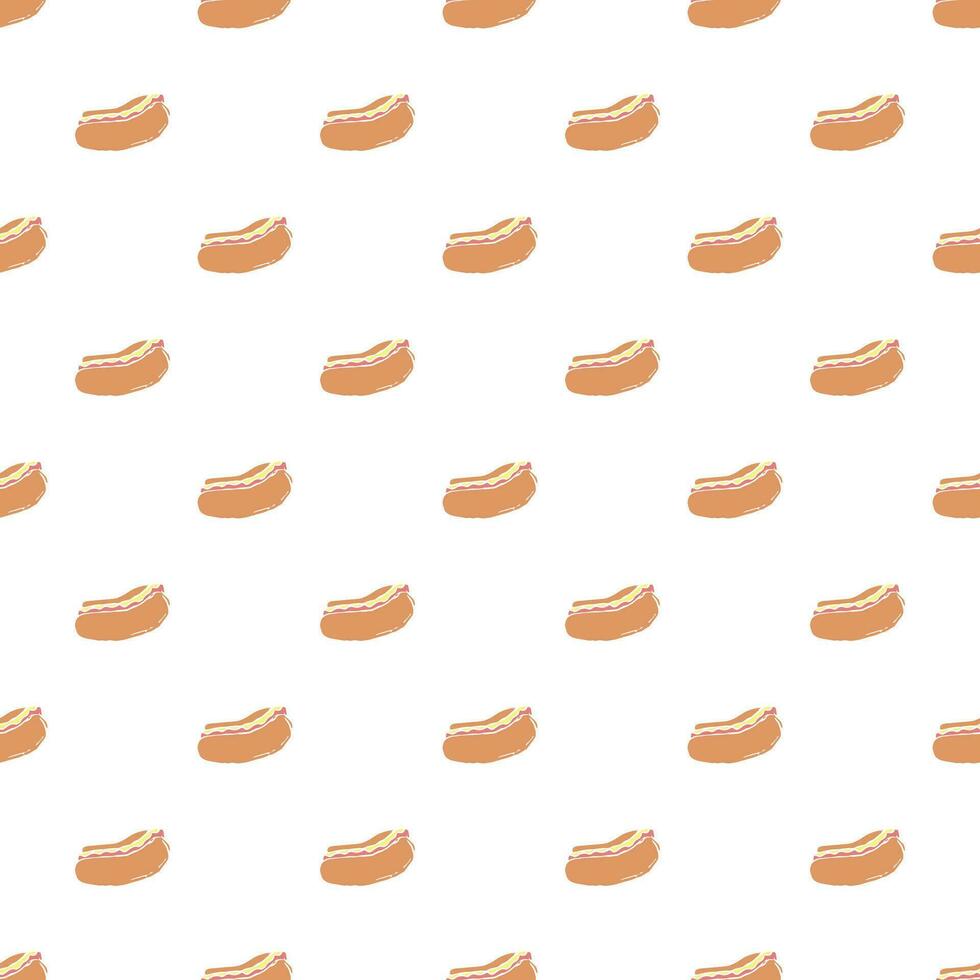 Seamless fast food pattern. fast food background vector