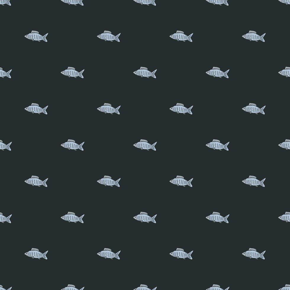 Colored seafood pattern. Drawn seafood background vector