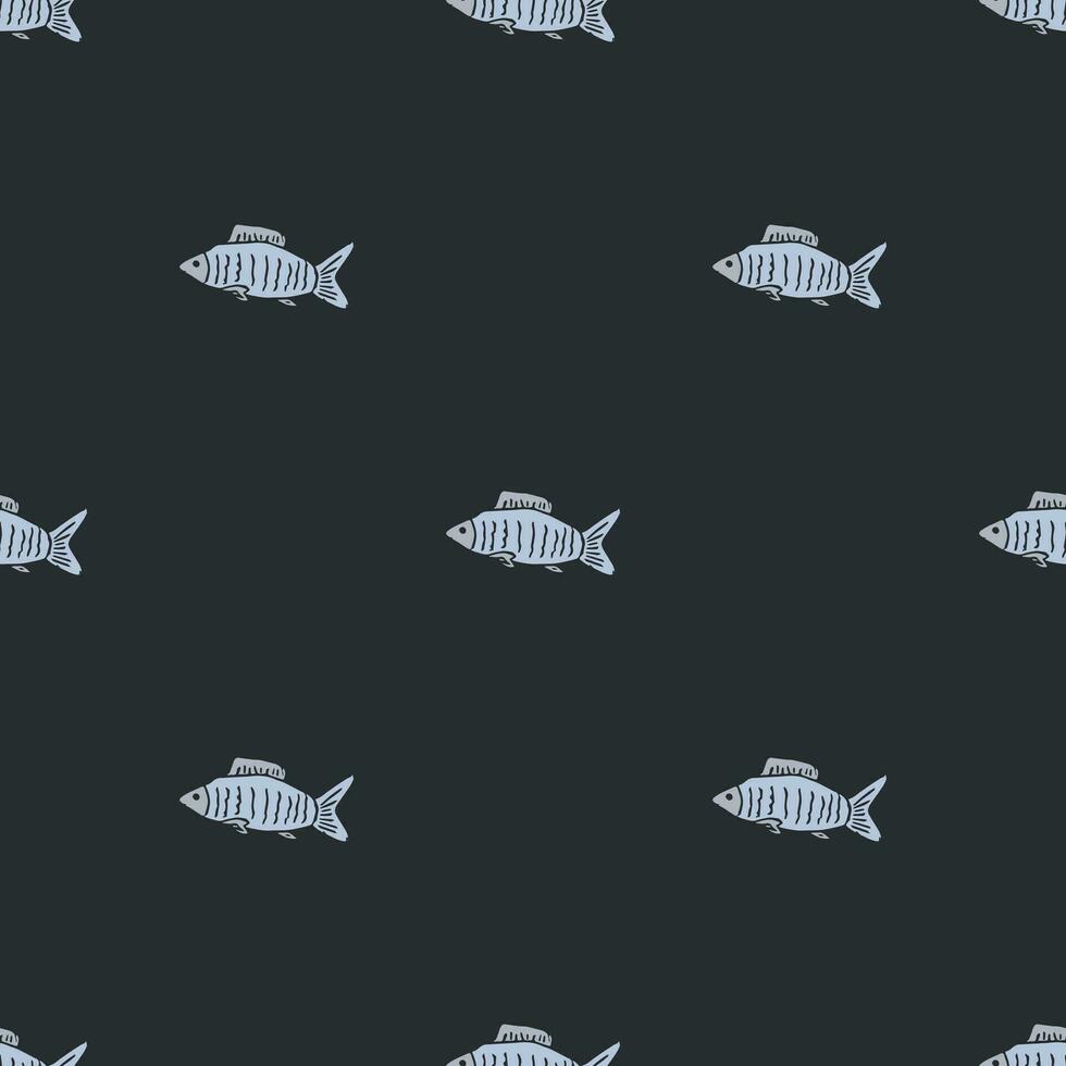 Colored seafood pattern. Drawn seafood background vector