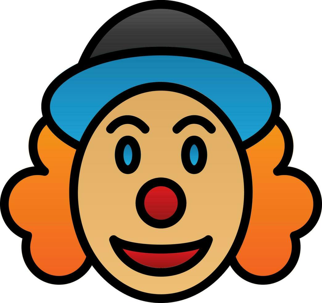 diseño de icono de vector de payaso