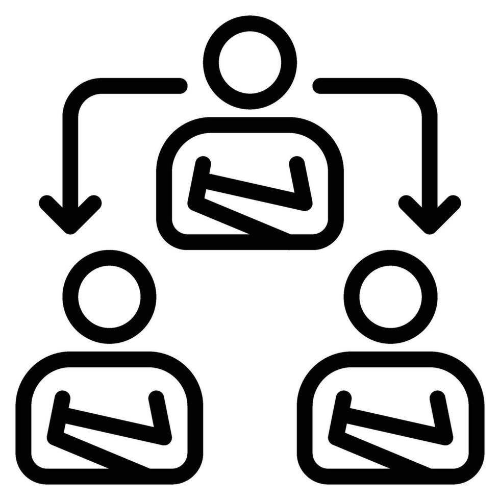 delegate icon line vector design elements pictograms wed logo and infographics