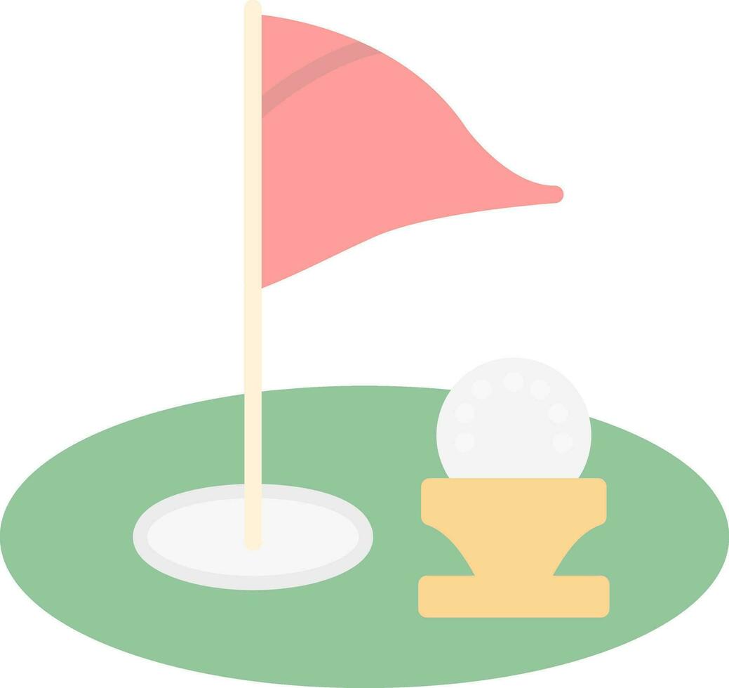 Golf hole Vector Icon Design