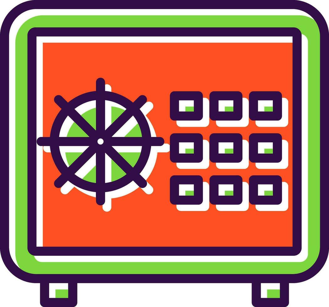 Safe locker Vector Icon Design