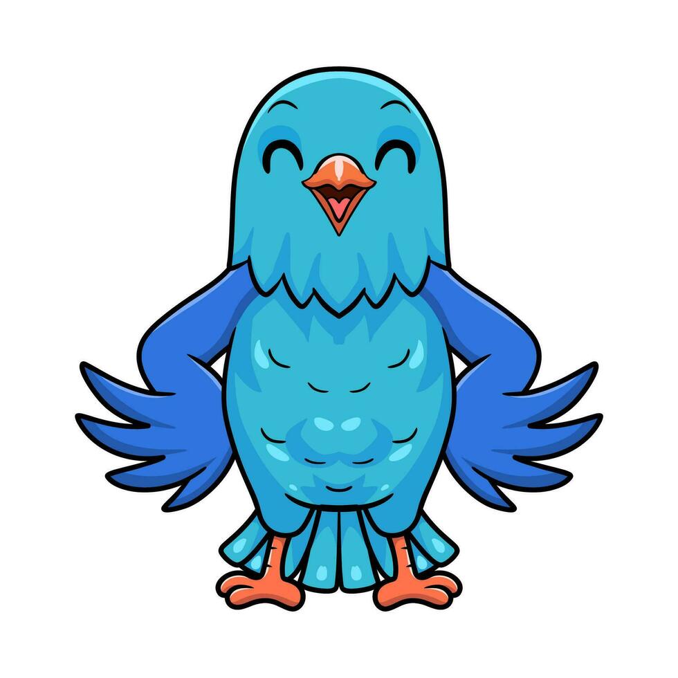 Cute forpus parrotlet bird cartoon vector