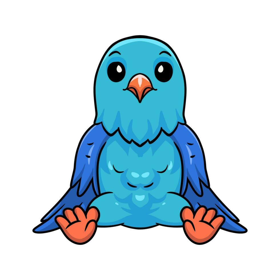 Cute forpus parrotlet bird cartoon vector