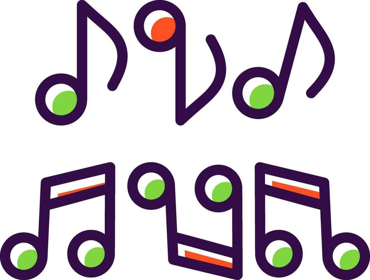 diseño de icono de vector de nota musical